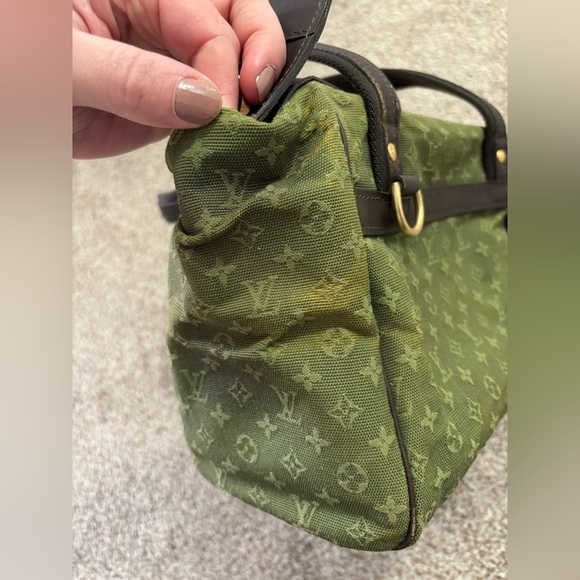 AUTHENTIC Vintage 2002 Louis Vuitton Mini Lin Josephine PM Green Monogram Bag - Picture 7 of 16